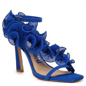Gianni Bini Royal Blue Ruffle Heels NWOT